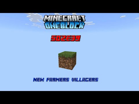 Minecraft One Block S02E39- New Farmers Villagers