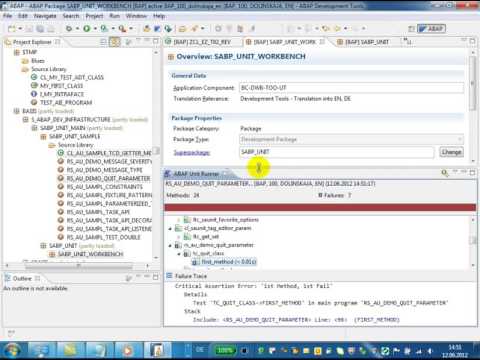 ABAP in Eclipse Tutorials - Running ABAP Unit tests