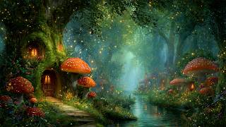 Enchanted Fairy Mushroom TreeHouse 🍄Forest Ambience Music ASMR ~ Healing, Meditation and Mindfulness