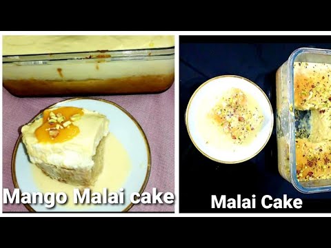 2 different malai cake recipes || eggless & without oven