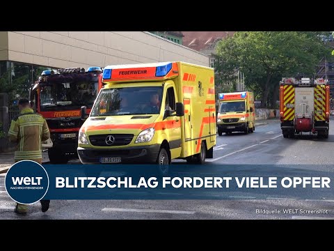 DRESDEN: Vier Menschen nach Blitzeinschlag in Lebensgefahr