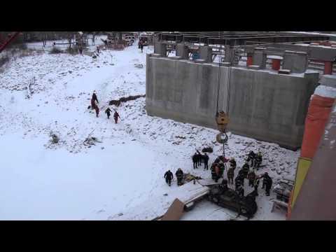 RAW VIDEO: Vehicle goes over the railing of the Disraeli Bridge