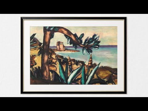 Max Beckmann - "Meerlandschaft mit Agaven und altem Schloss" | ars mundi