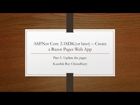 Part 5 Razor Web App in ASP Net Core Update Generated Pages