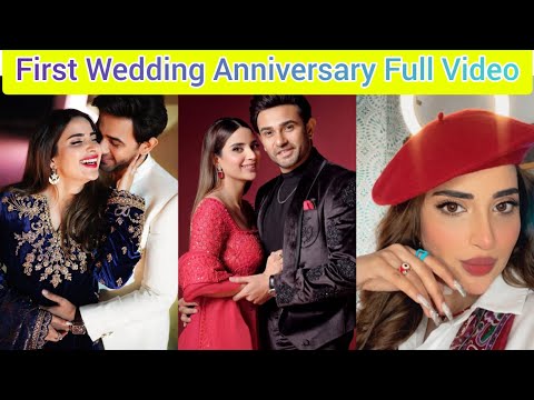 Saboor Ali first wedding anniversary    |Saboor Aly And Ali Ansari's Sweetest Wish For Each Other