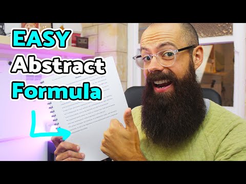 How to write an abstract | My EASY formula with REAL examples