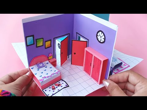 How to make Beautiful Paper House || DIY Miniature Paper House