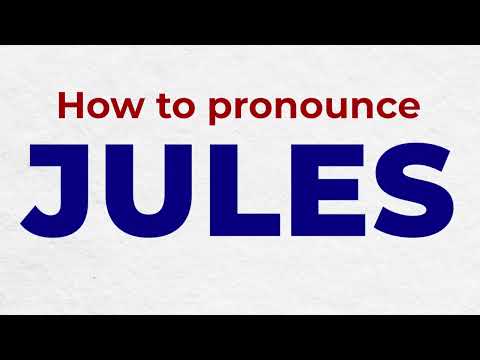 How to Pronounce JULES In French correctly | French Name