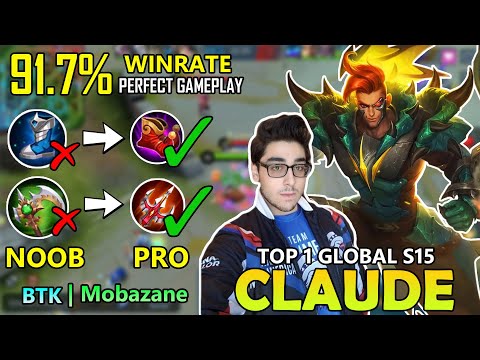91.7% WINRATE!!CLAUDE  BEST BUILD 2020-TOP 1 GLOBAL CLAUDE S15 2020 BY BTK Mobazane
