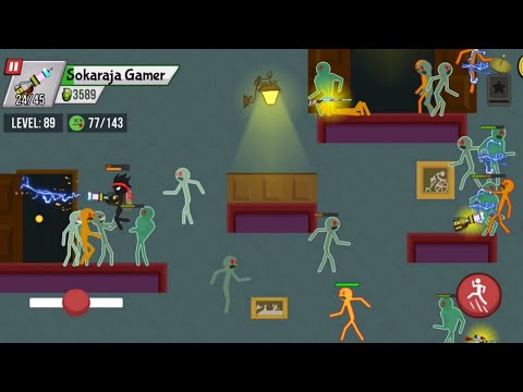 Zombies Horror!! Stickman vs Zombies New Update Game Chapter 4 level 86-90