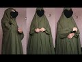 How To Make Jilbab Khimar With Sleeves Cutting And Stitching Namaz Dupatta Jilbab Namaz Jilbab