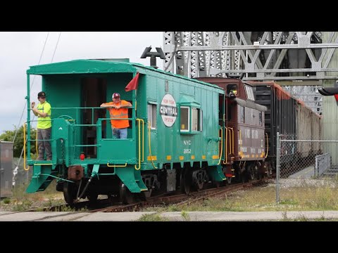 Cabooses on end of freight train! - Mass Coastal Falmouth Line - 8/30/2023