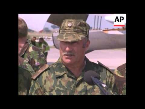 KOSOVO: PRISTINA AIRPORT: FIRST CIVILIAN PLANE LANDS