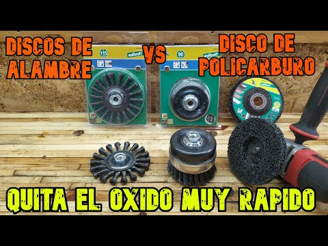 QUITAR OXIDO Y PINTURA MUY RAPIDO CON DISCO DE POLICARBURO DE WOLFCRAFT