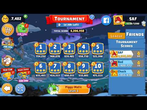 Angry Birds Friends. Tournament (19.02.2026). All levels 3 stars. Passage from Sergey Fetisov