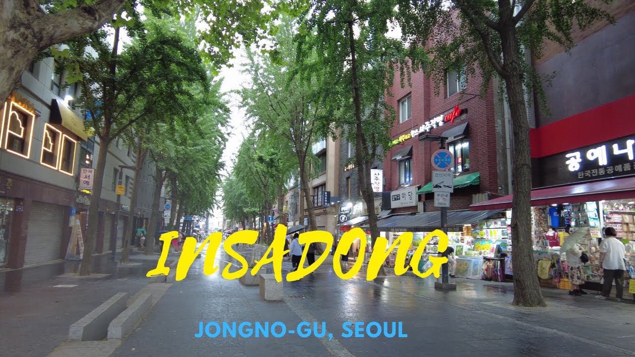 [4K] SEOUL WALK - RAINY MORNING WALK AT INSADONG STREET & SSAMZIEGIL SHOPPING COMPLEX