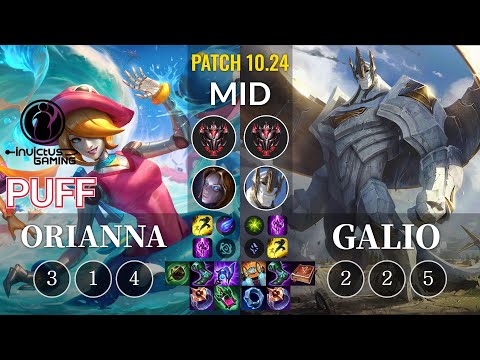 IG Puff Orianna vs Galio Mid - KR Patch 10.24