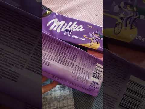 Milka Alphine milk chocolate 🥰 #sweet #chocolate #trendingshorts
