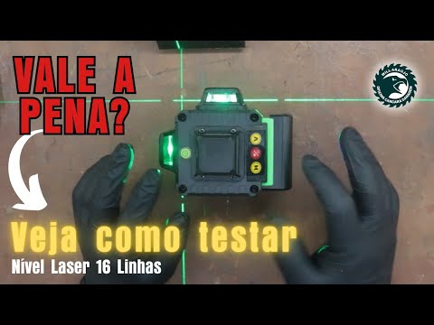NÍVEL LASER 16 LINHAS. Funciona mesmo? Como usar e testar se está bom!