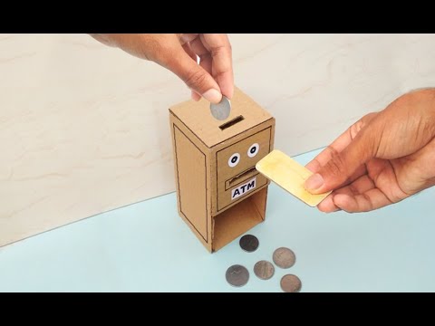 How to make cardboard atm | mini atm machine cardboard