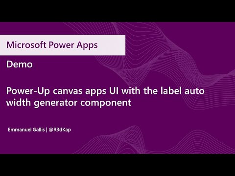 Power up canvas apps UI with auto width generator component Demo