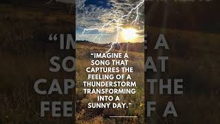 “Imagine a song that captures the feeling of a thunderstorm transforming into a sunny day?“