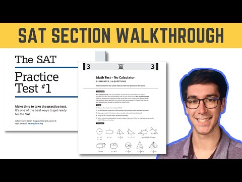 SAT Practice Test 1 Math No Calculator (2021) | No Fluff Walkthrough!