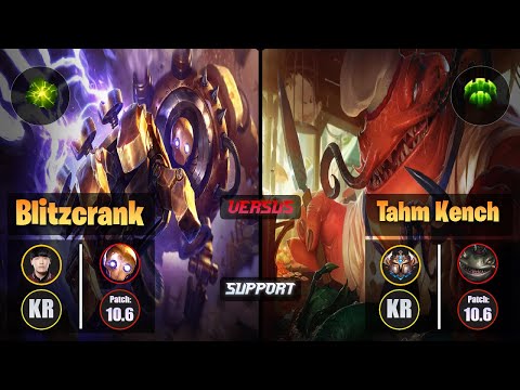 Kellin BLITZCRANK (Support) [Aftershock] VS TAHM KENCH - Challenger KR Patch 10.6