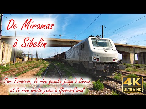 [Cab Ride] [4K] En cabine de Miramas à Sibelin via Tarascon, rive gauche, Livron et rive droite v2