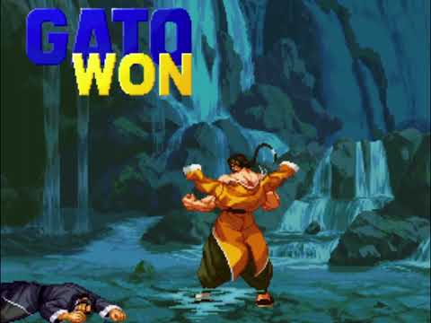 Garou Mark of the Wolves - Gato (Intros & Win Poses)