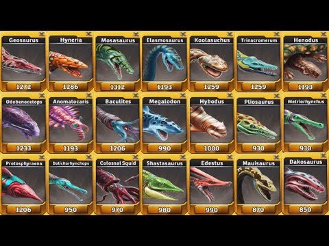 ALL MAX LEVEL 40 AQUATICS - Jurassic Park Builder