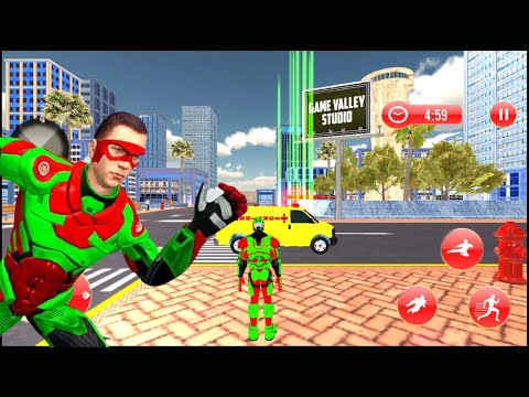 Light Speed Robot Superhero Mission Level 6 - Android Gameplay