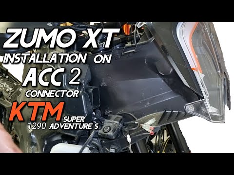 GPS POWERCABLE INSTALL on KTM 1290 Super Adventure S accesories connector ACC2 (Garmin Zumo XT)