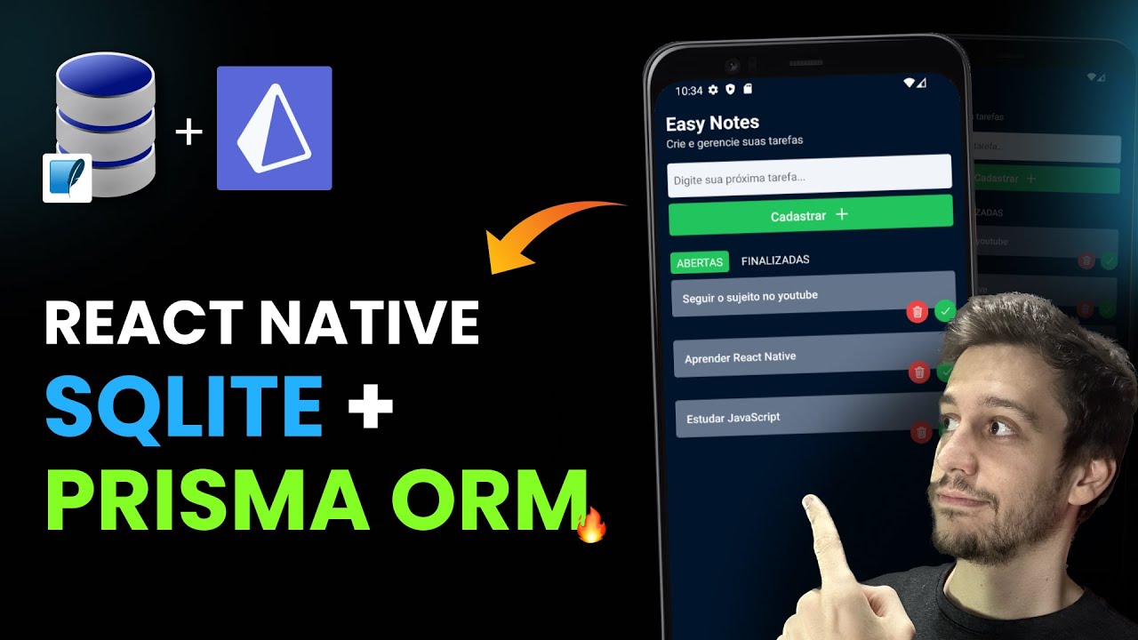 Criando App com Banco de dados SQLITE + Prisma ORM do zero! 🔥