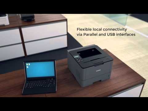 BROTHER HL-L5000D MONO LASER Spausdintuvas, DUPLEX, 40PPM video