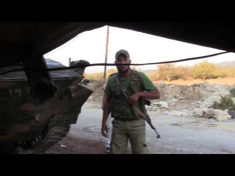 اغتنام عربة بي ام بي من قبل لواء الشهيد حمزة الخطيب على جبهة قرية بداما في ريف إدلب