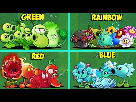 Random All Color Team Plants Battlez - WHo Will Win? - Pvz 2 Team Plant vs Team Plant