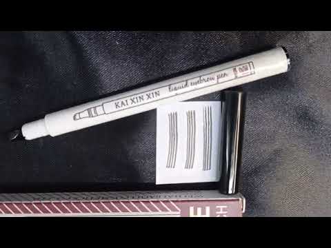 CANETA DELINEADORA SOBRANCELHA #4 PRETA KAI XIN XIN