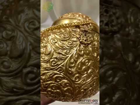Handmade Handcrafted Designer Bridal Brass Clutch Bag