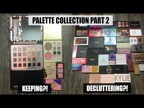 Makeup Collection + Declutter | Eyeshadow and Face Palettes Part 2