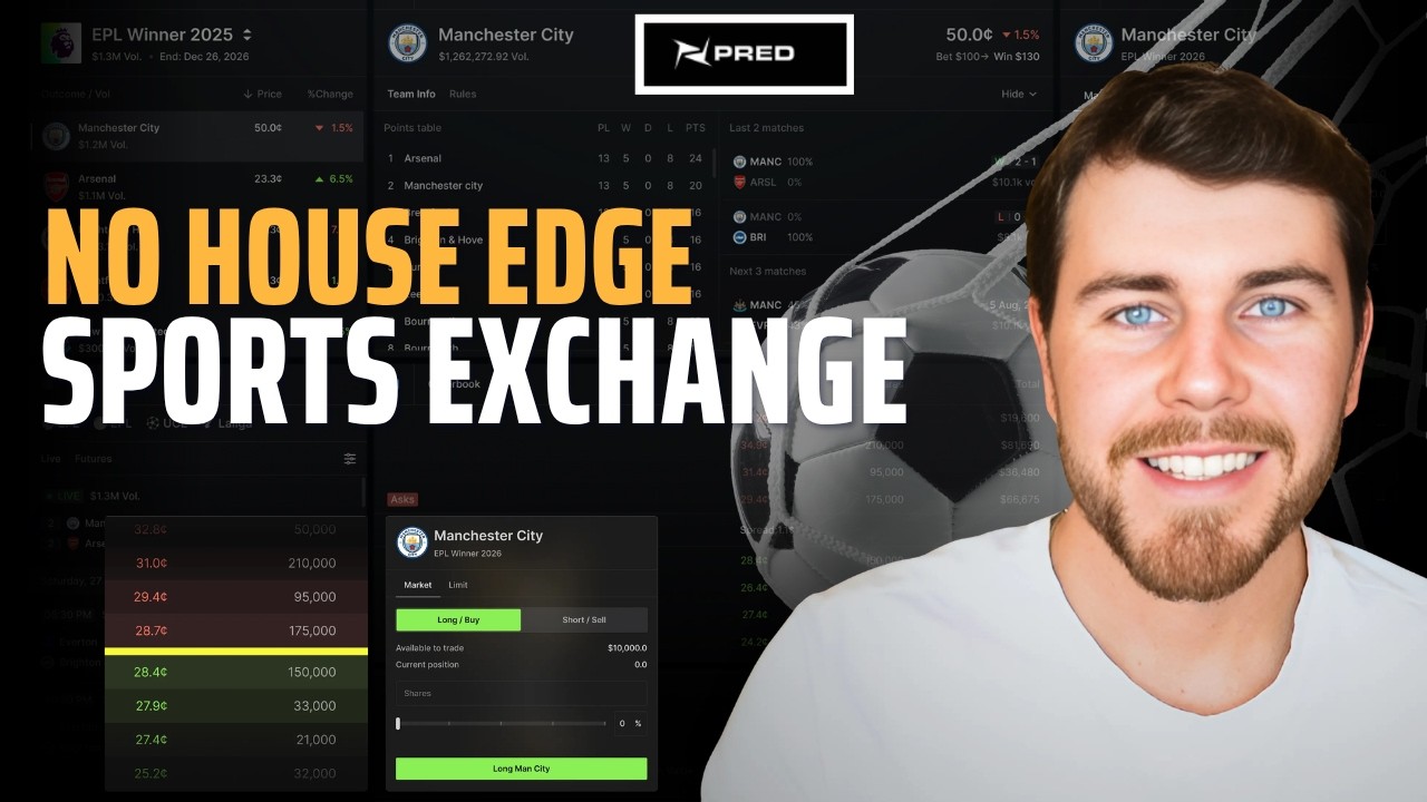 Sportsbooks are taking your cut. PRED is building the exchange that cuts them out