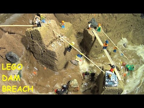 Lego Adventurers - Old Sand City Destruction. Dam Breach Film