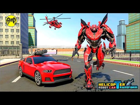 Police Helicopter Robot Car Game: Robot Shooting Games - Android Gameplay FHD
