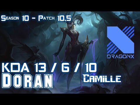 DRX Doran CAMILLE vs AATROX Top - Patch 10.5 KR Ranked