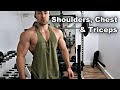 Shoulder, Chest & Triceps Home Workout | Get Swole @ Home