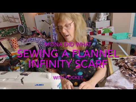 How to Sew Infinity Scarf with Phone pocket condensed Version