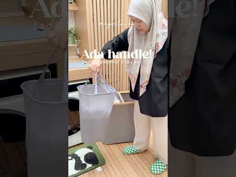 Gambar Stora Keranjang Laundry 2 Pocket 55x34.2x60 cm - Abu-Abu