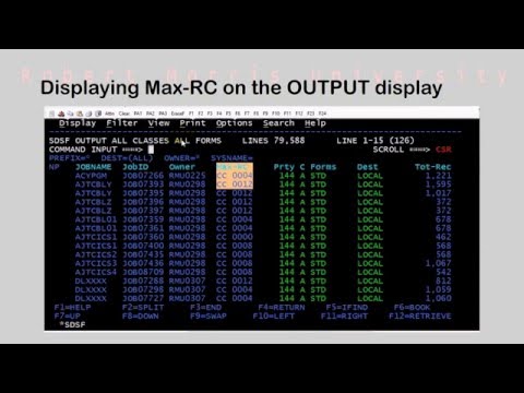 Navigating zOS   SDSF - Show me the Max-RC!