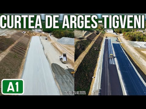AUTOSTRADA A1 Sibiu Pitești S4 Curtea de Argeș - Tigveni | Stadiu lucrări la 25.10.2025