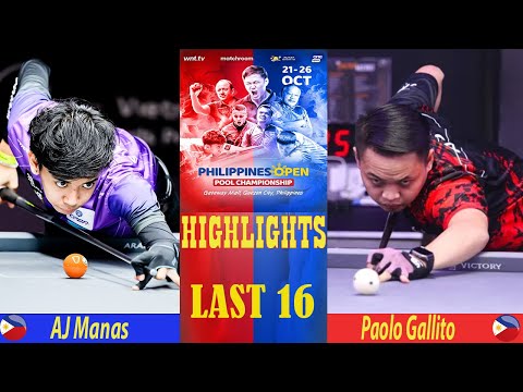 LAST 16 | AJ Manas - Paolo Gallito  |  2025 Philippines Open Pool Championship
